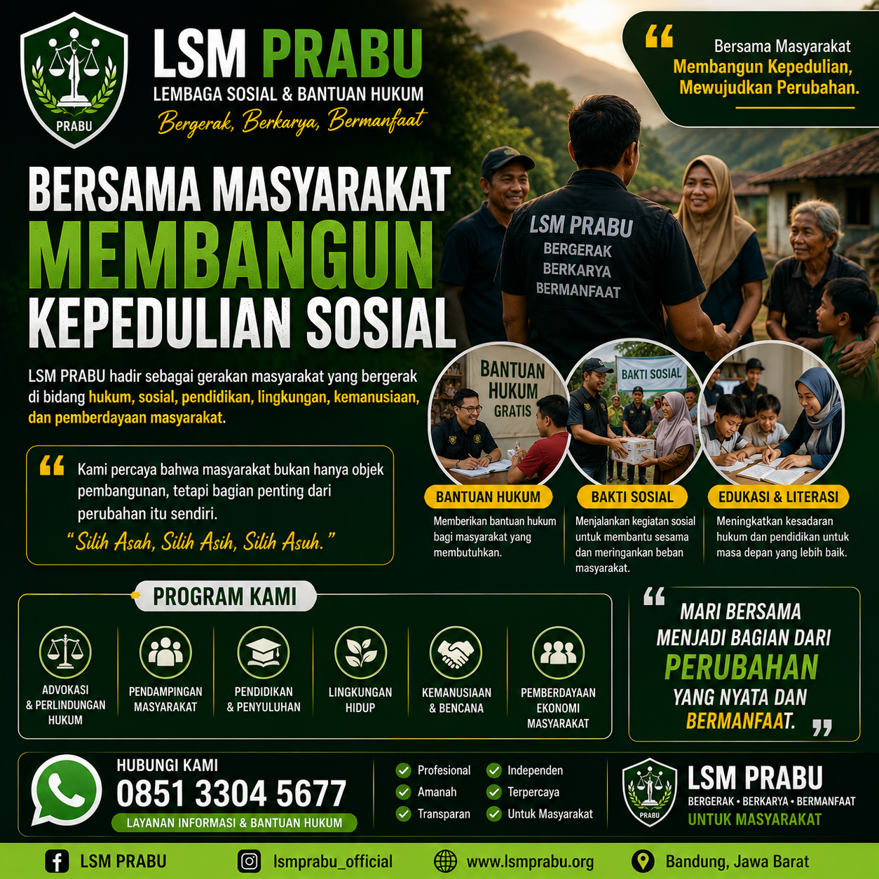Bersama Masyarakat Membangun Kepedulian Sosial
